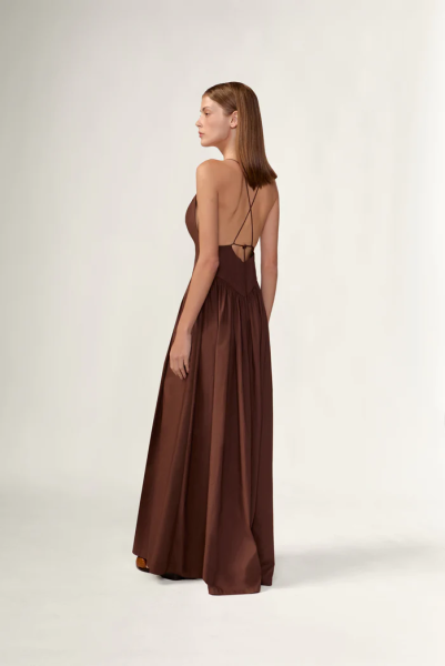 OPULENCE DEEP V-NECK MAXI DRESS